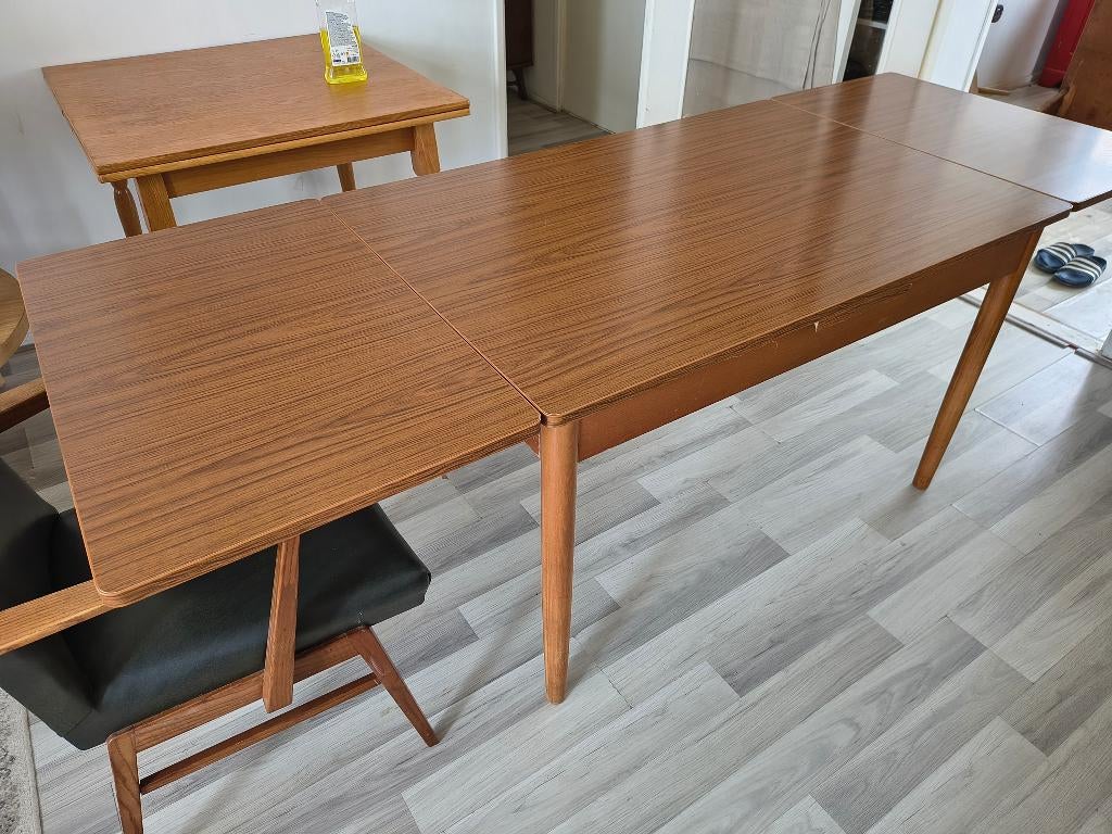 Uitschuifbare eettafel - Deens design 60s | *Bezorgservice, Onbekend, 200 cm of meer, Zo goed als nieuw, Vijf personen of meer