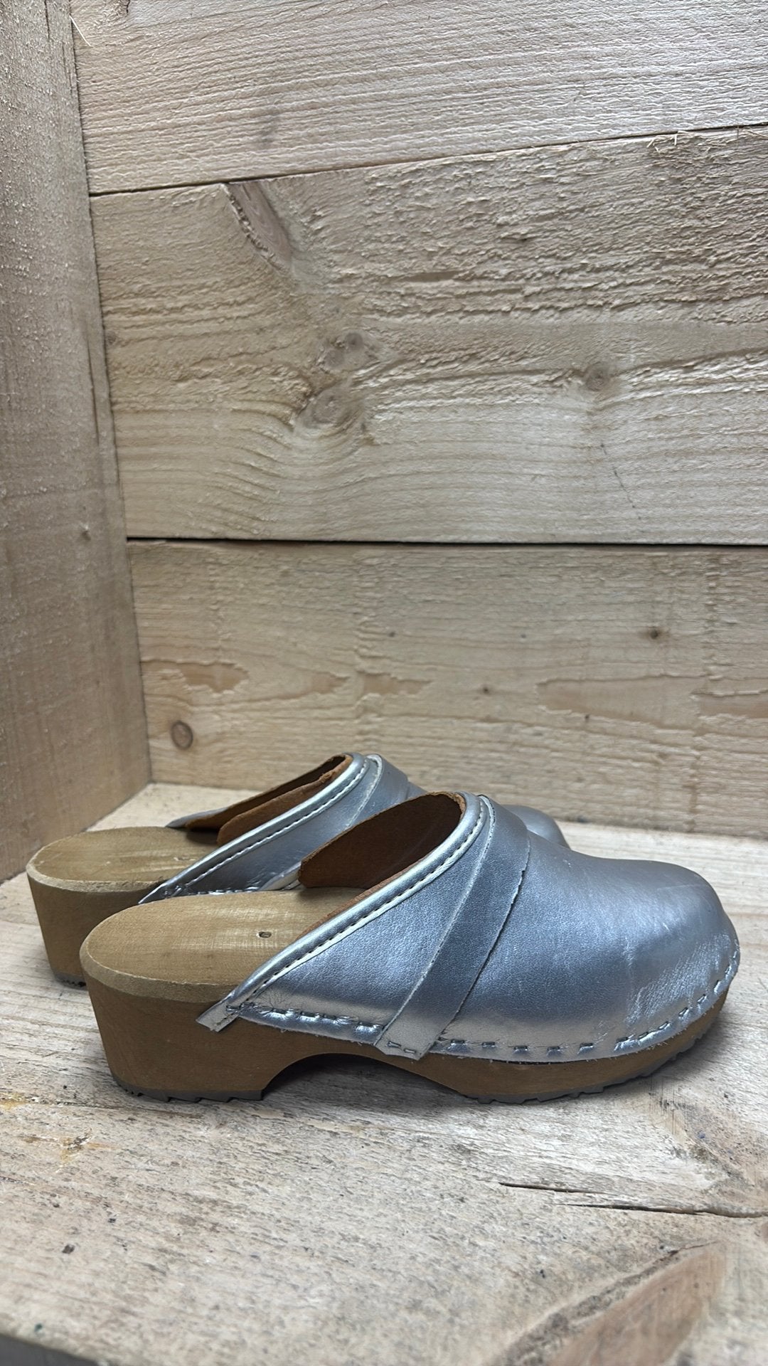Once Doce gave leren handgemaakte clogs maat 36., Overige kleuren, Overige typen, Nieuw, Ophalen of Verzenden
