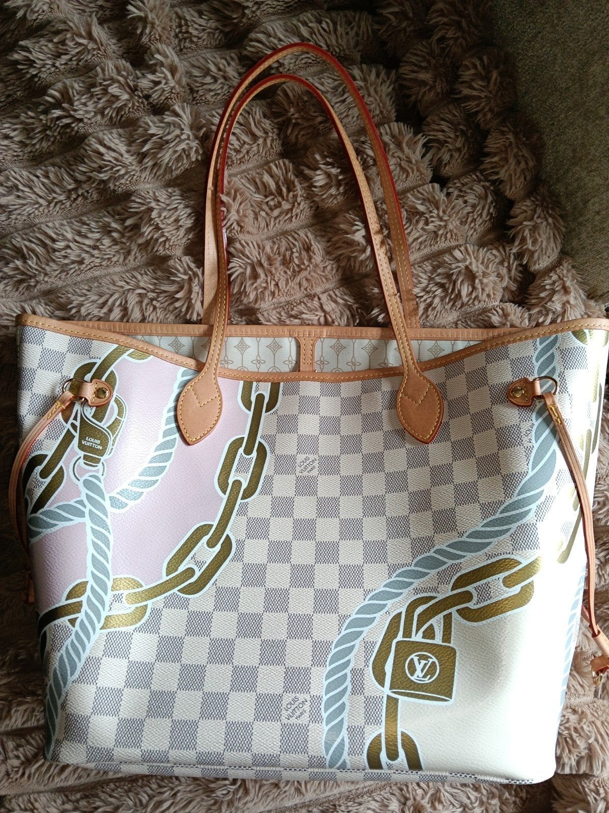 Louis Vuitton Limited Edition Azur Neverfull MM, Ophalen of Verzenden