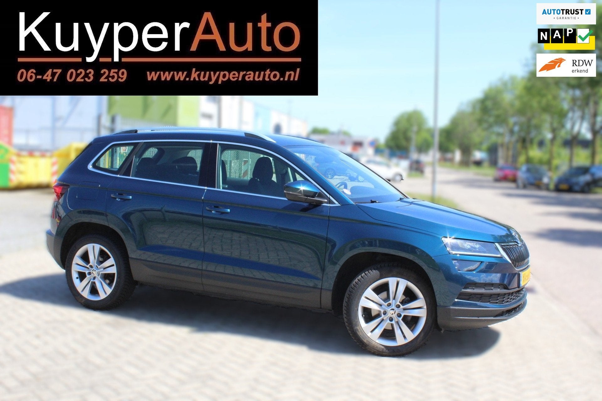 Skoda Karoq 1.0 TSI Style NETTE VOLLE AUTO nap AFNEEMBARE TR, Voorwielaandrijving, Gebruikt, Euro 6, Blauw
