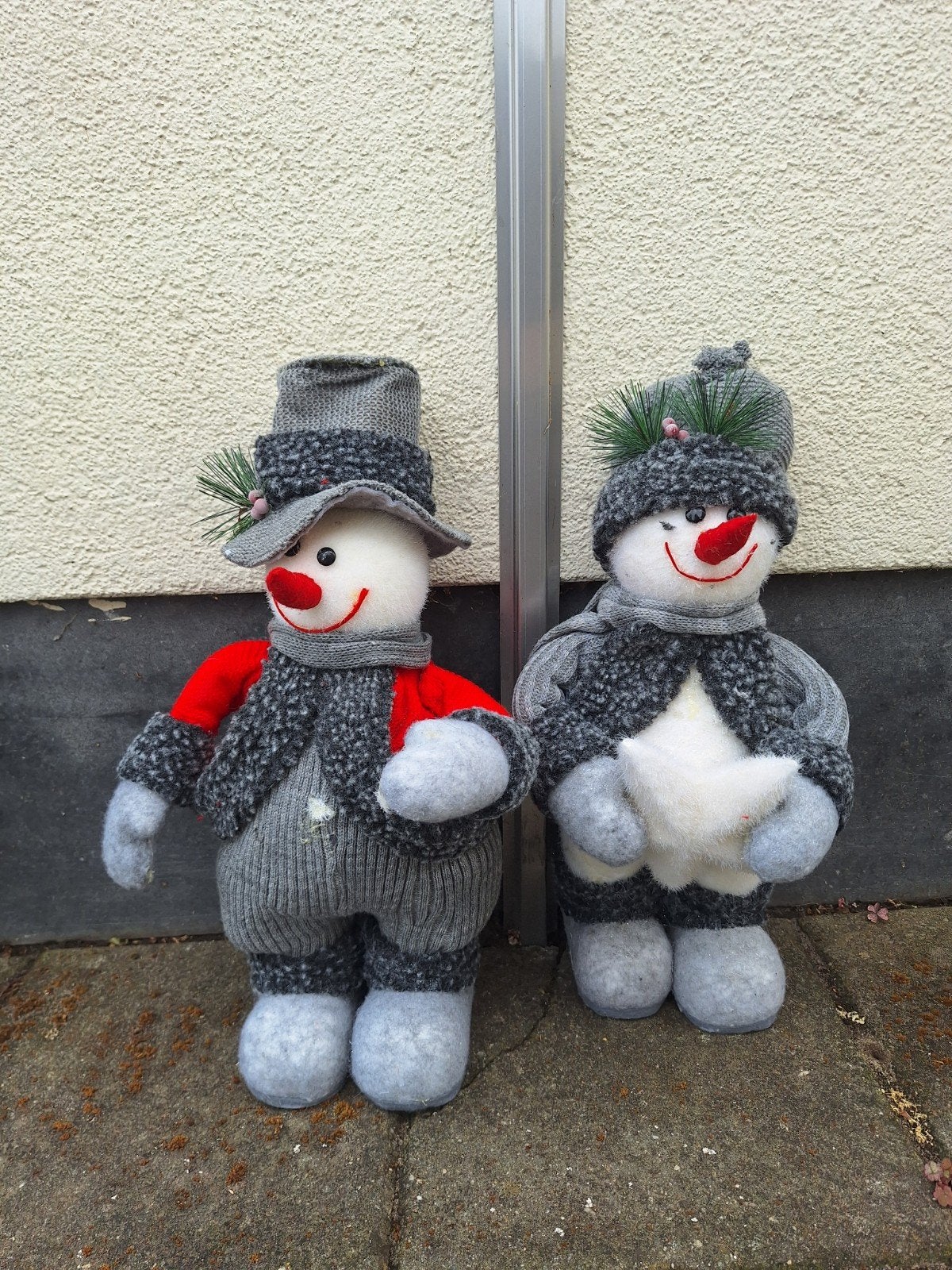2 kerst sneeuwpopjes 45 cm hoog, Diversen, Kerst, Ophalen of Verzenden