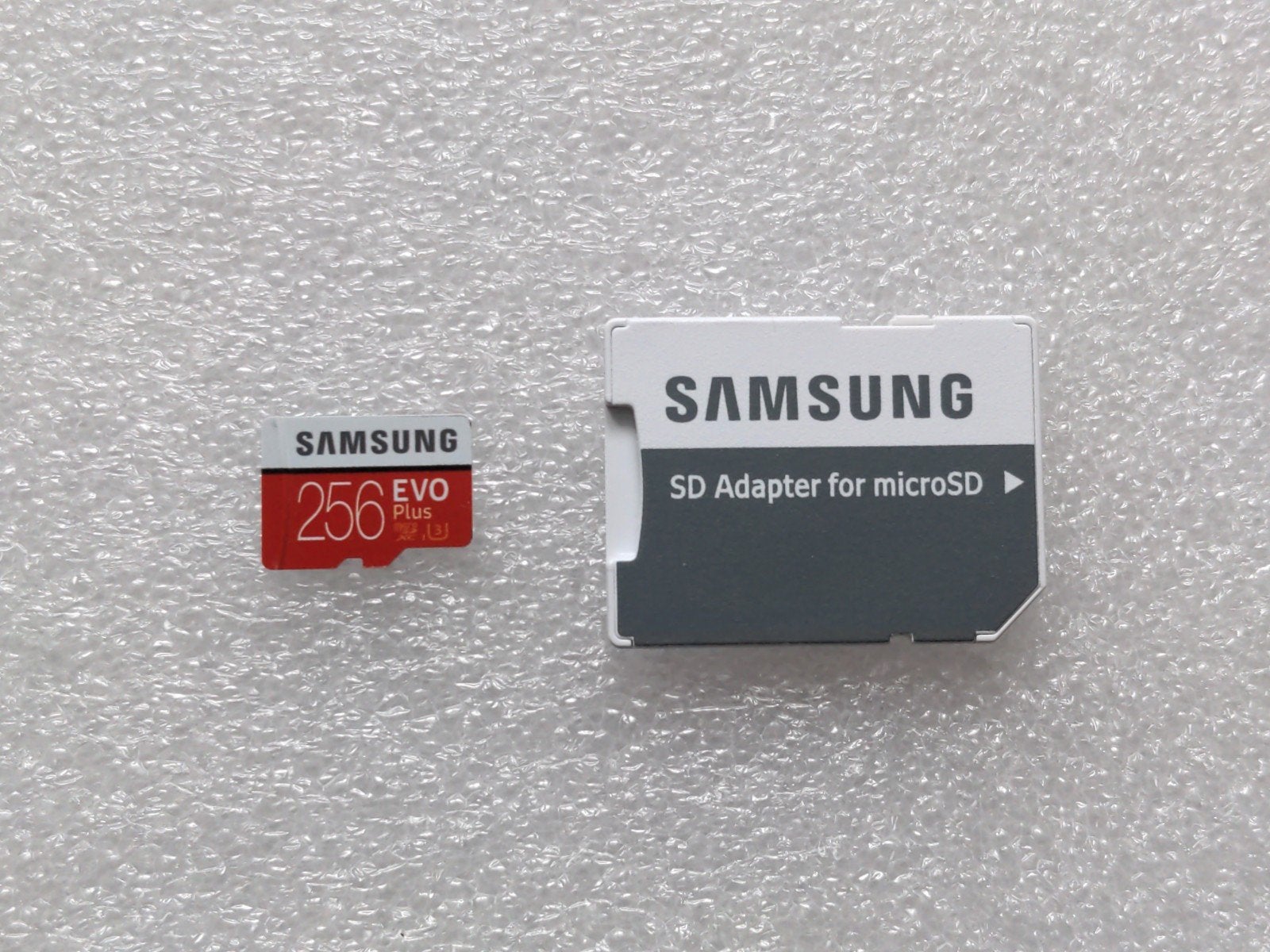 Samsung EVO Select 256 GB microSD-kaart + SD-adapter, Videocamera, Ophalen of Verzenden, Zo goed als nieuw, Geschikt voor Full HD video