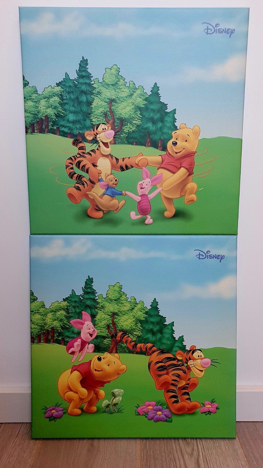 Disney / Winnie de Pooh schilderij 2x, Ophalen, Gebruikt, Disney, Wanddecoratie