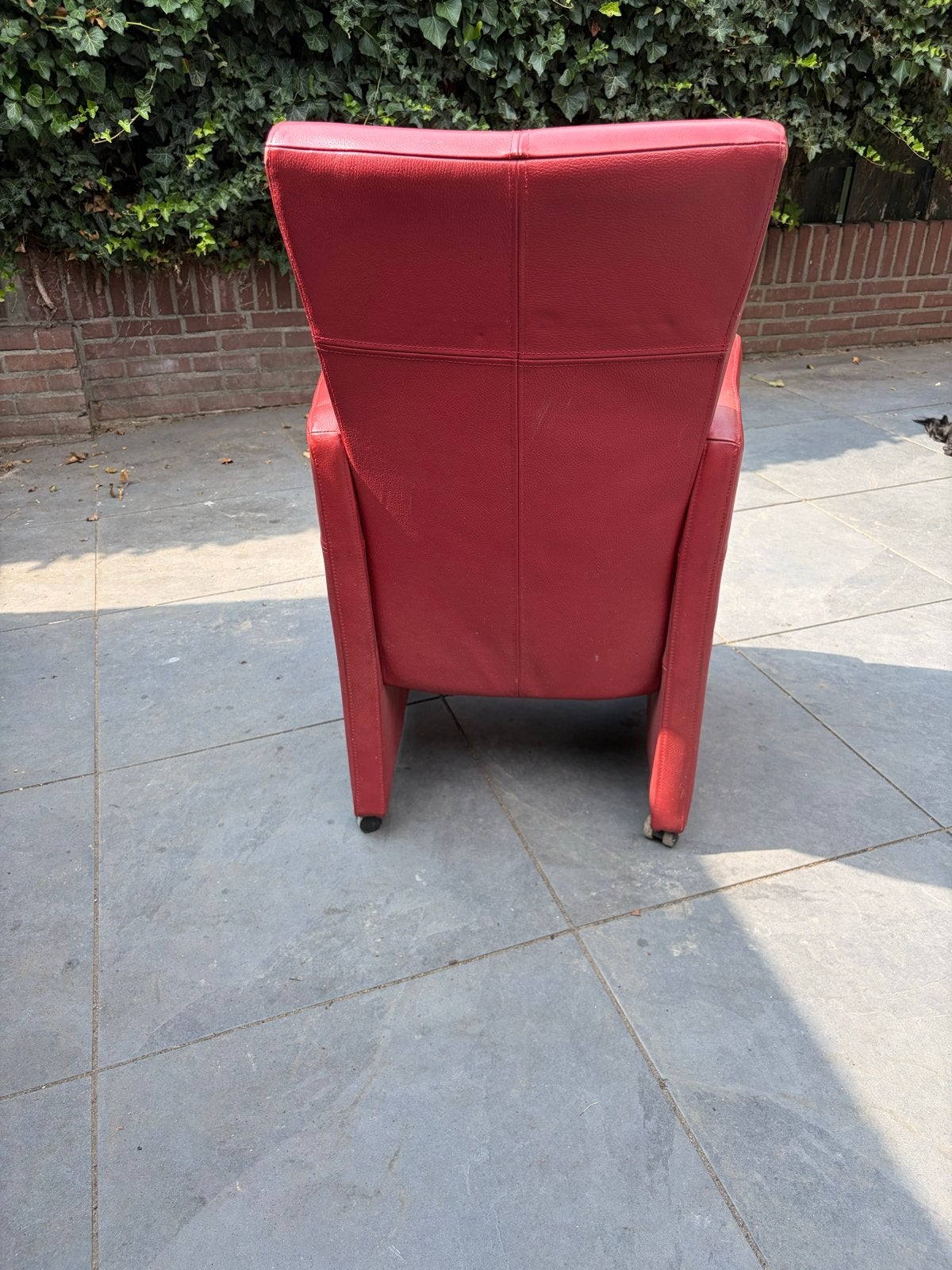 Leren stoel - Rood - Gebruikt, Ophalen, Gebruikt, Twee, Leer