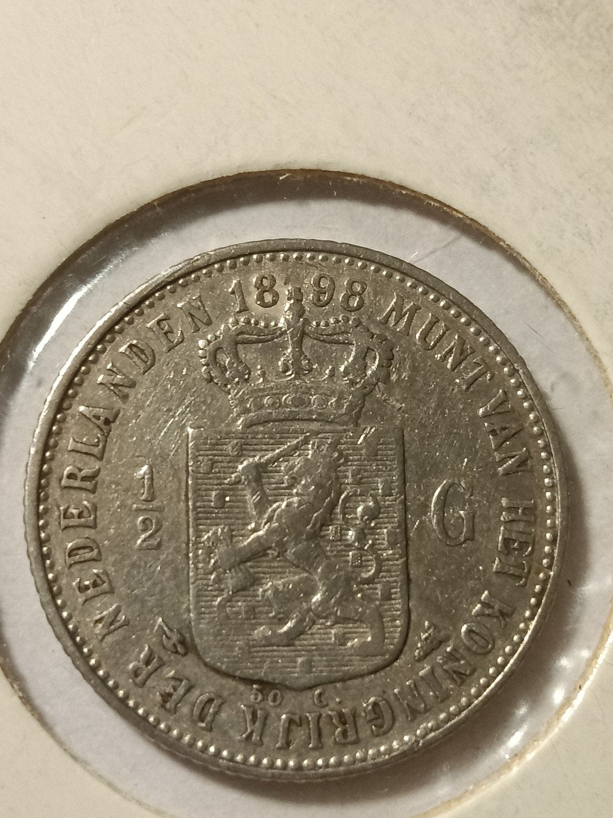 Halve gulden 1898 Wilhelmina, Ophalen of Verzenden, Koningin Wilhelmina, ½ gulden