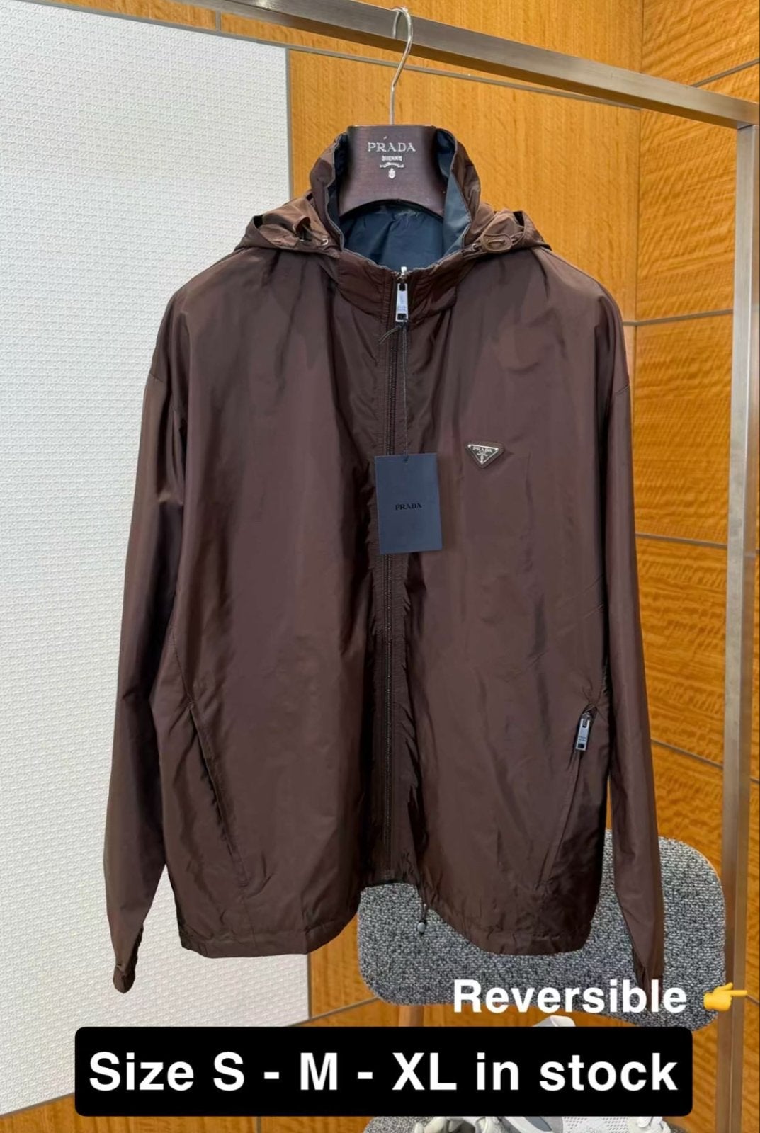 Prada Reversible Jas XL - Hoge Kwaliteit, Kleding | Heren, Ophalen of Verzenden, Nieuw, Maat 56/58 (XL), Meerkleurig