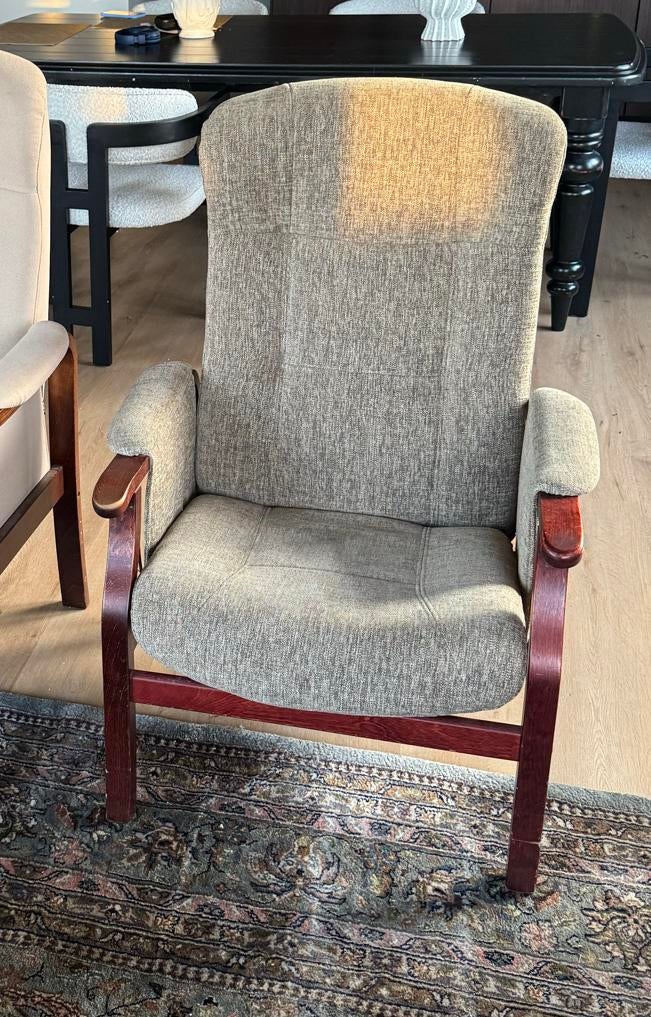 Danish design relaxfauteuil, Ophalen, Gebruikt, 75 tot 100 cm, 50 tot 75 cm