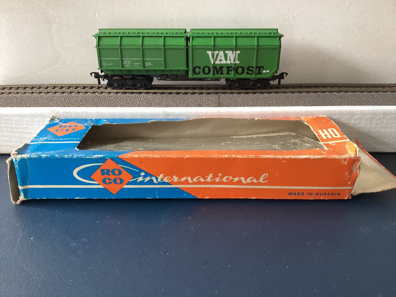 Roco 4368 VAM compostwagon groen NS 106-2, Gebruikt, Gelijkstroom, Wagon, Ophalen of Verzenden