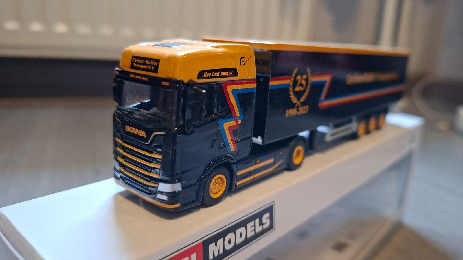 wsi 1:87 scania gerben buiter transport, Ophalen of Verzenden, Zo goed als nieuw, Bus of Vrachtwagen, Wsi