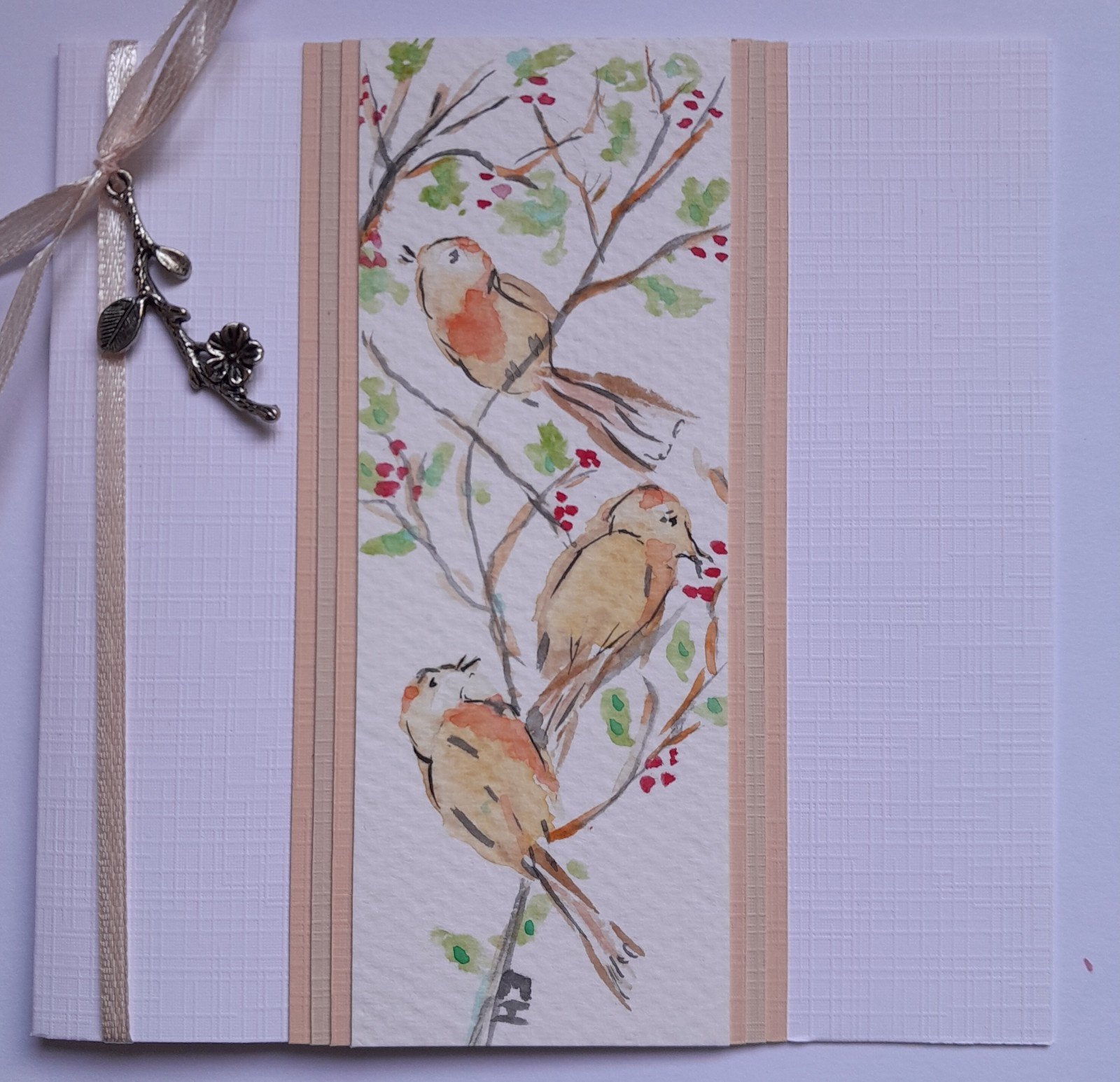 vogeltjes, geschilderd met aquarel verf, Ophalen of Verzenden, Zo goed als nieuw, Overige thema's