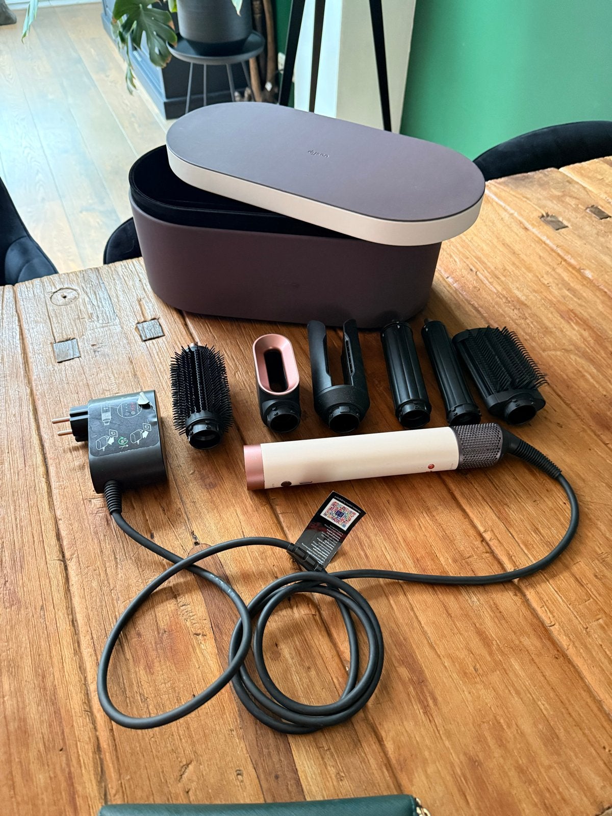 Dyson Co-anda2x Airwrap Complete Straight/Wavy, Ophalen of Verzenden, Gebruikt, Haarverzorging