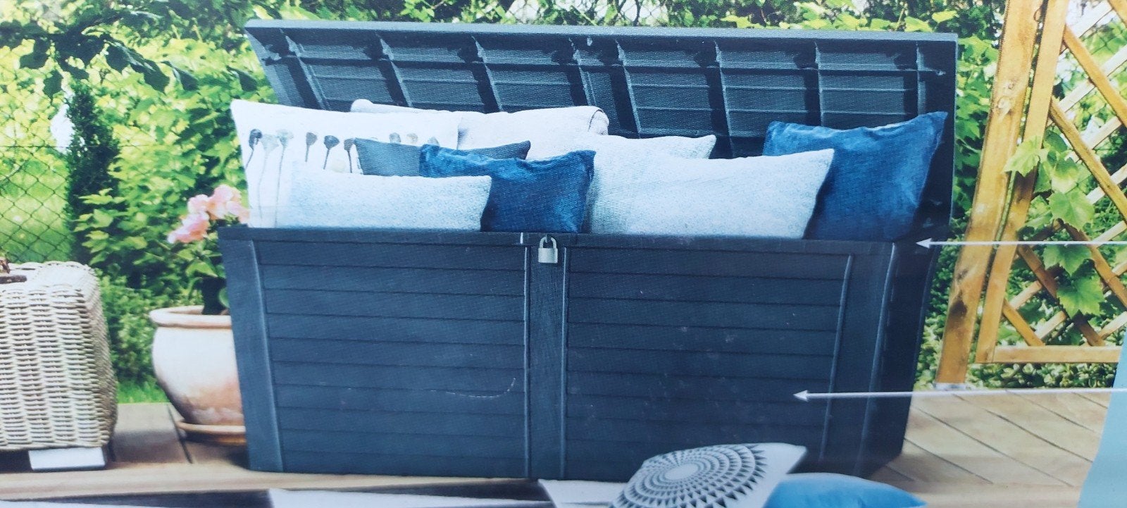 Nieuwe kunststof opbergbox/opbergkast Ollie voor tuin/balkon, Ophalen, Nieuw, Kunststof, Overige typen
