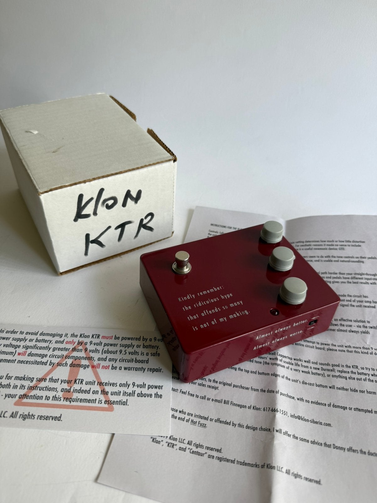 Klon KTR, Ophalen, Zo goed als nieuw