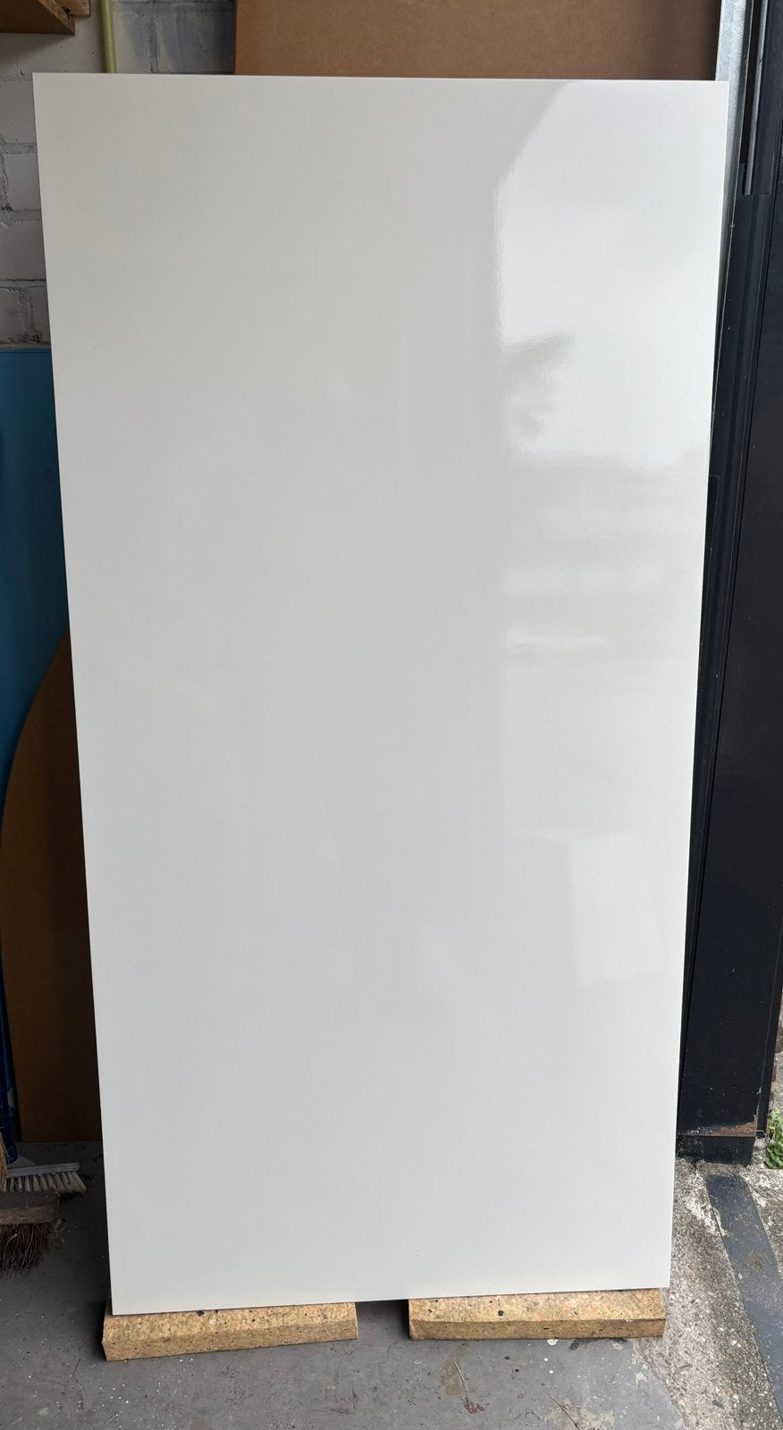 Ikea Linnmon wit hooggl. tafelblad / bureaublad 150 x 75 cm, Ophalen, 100 tot 150 cm, 50 tot 100 cm, Zo goed als nieuw