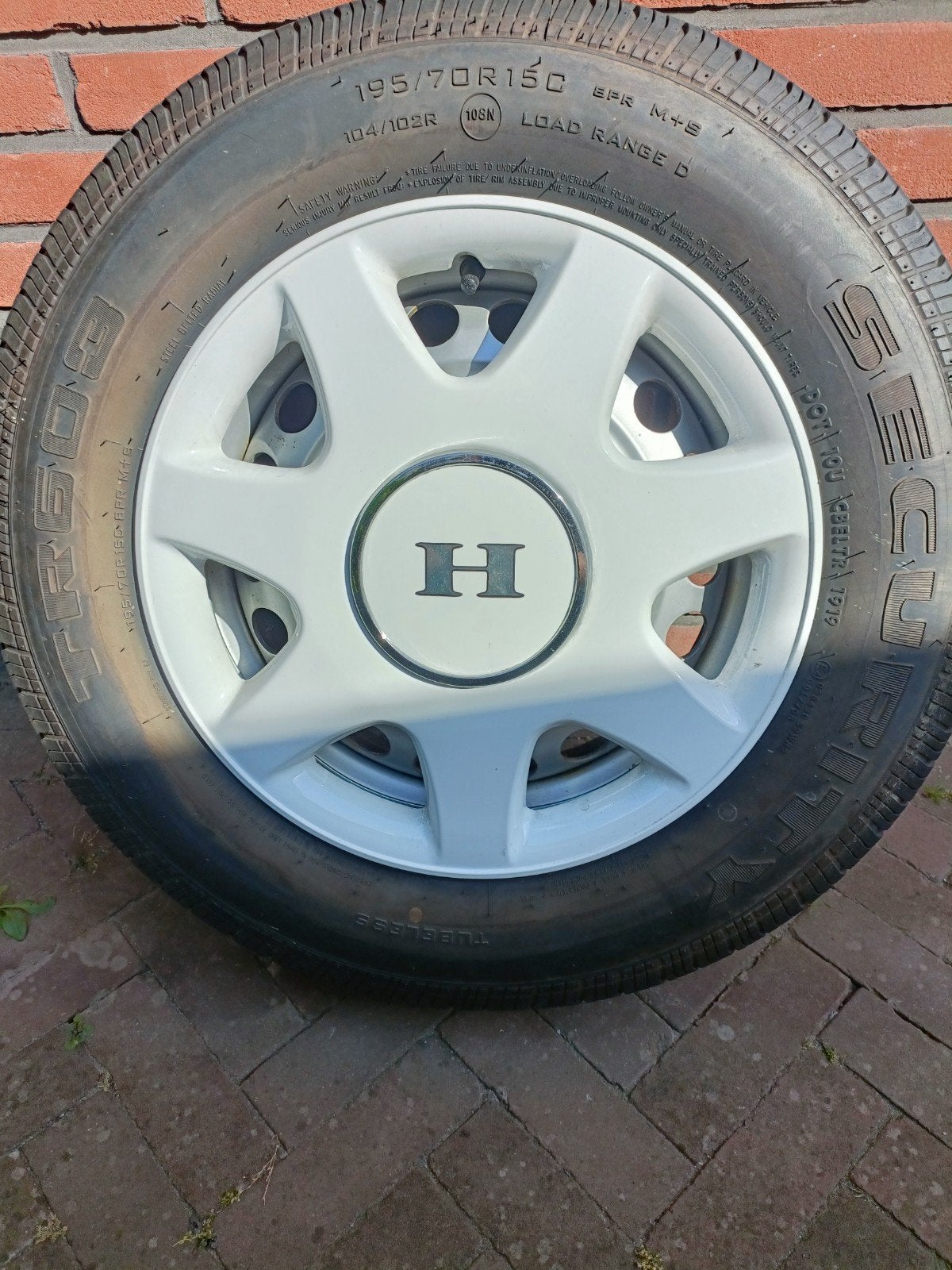 Hobby Reservewiel 195/70 R15 C voor 1800 kg Knott as, Caravans en Kamperen, Ophalen, Gebruikt