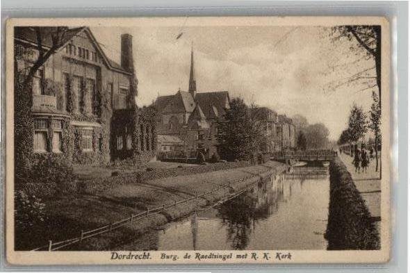 Dordrecht Burg d Raedtssingel Arthur Klitzsch Nr 1084 st1929, Verzenden, 1920 tot 1940, Gelopen, Zuid-Holland