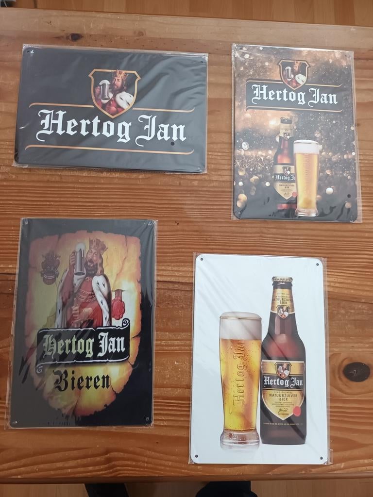 Hertog Jan Reclameborden - Set van 4 Nieuw, Ophalen of Verzenden