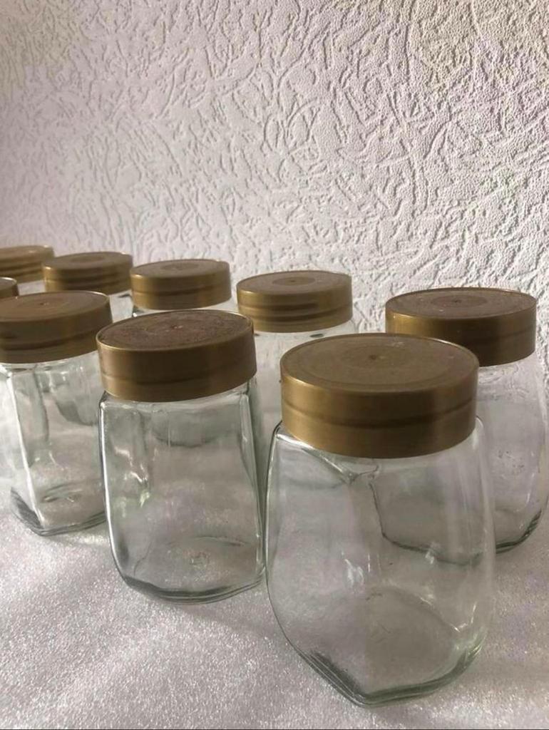Glazen pot met draaideksel  - 0,60 € cents per stuk, Voorraadpot, Ophalen of Verzenden, Zo goed als nieuw, Glas