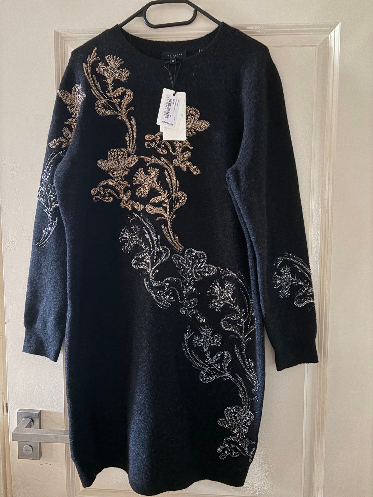 Ted Baker Gebreide Jurk met Pailletten - Nieuw met kaartjes, Maat 38/40 (M), Verzenden, Nieuw, Knielengte