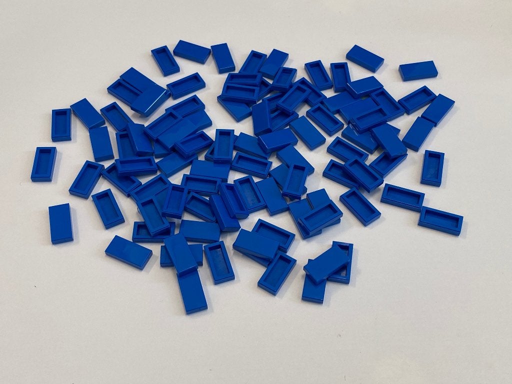 Partij nieuwe 100x 1x2 Lego tegels in diverse kleuren, Overige thema's, Lego, Nieuw, Ophalen of Verzenden