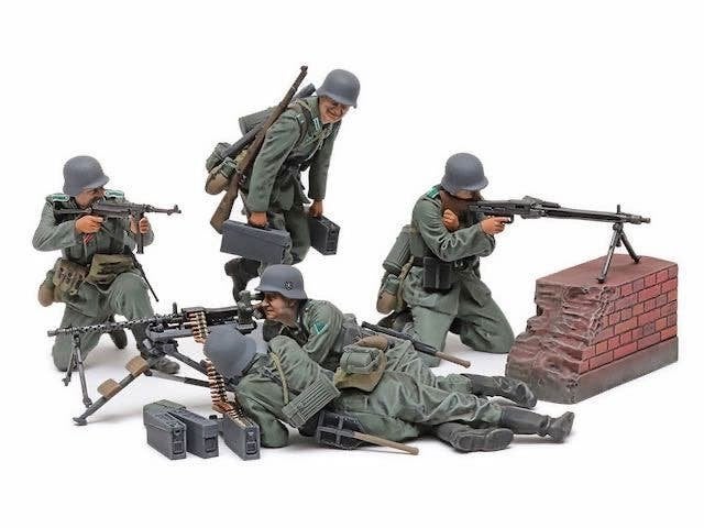 Tamiya	35386	German Machine Gun Team (Mid-WWII)	1/35, Verzenden, Nieuw, 1:35 tot 1:50
