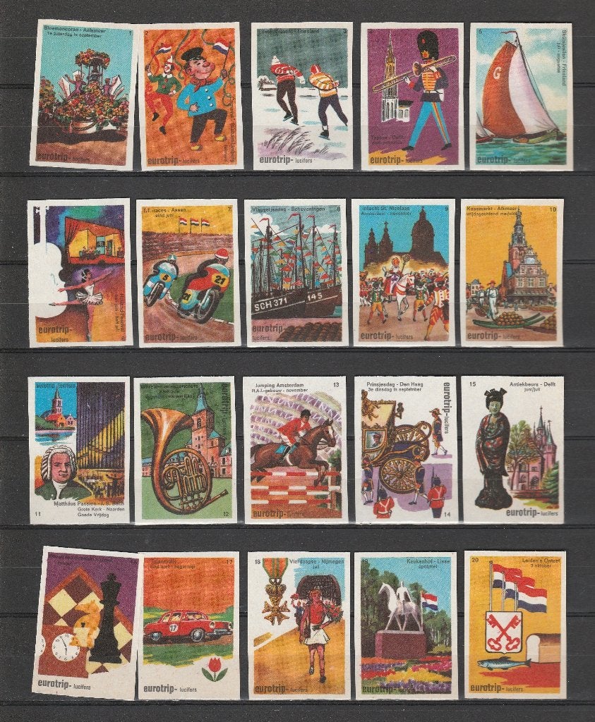 Lucifermerken, Eurotrip  (147), Verzenden, Zo goed als nieuw, Luciferdoosjes of -merken