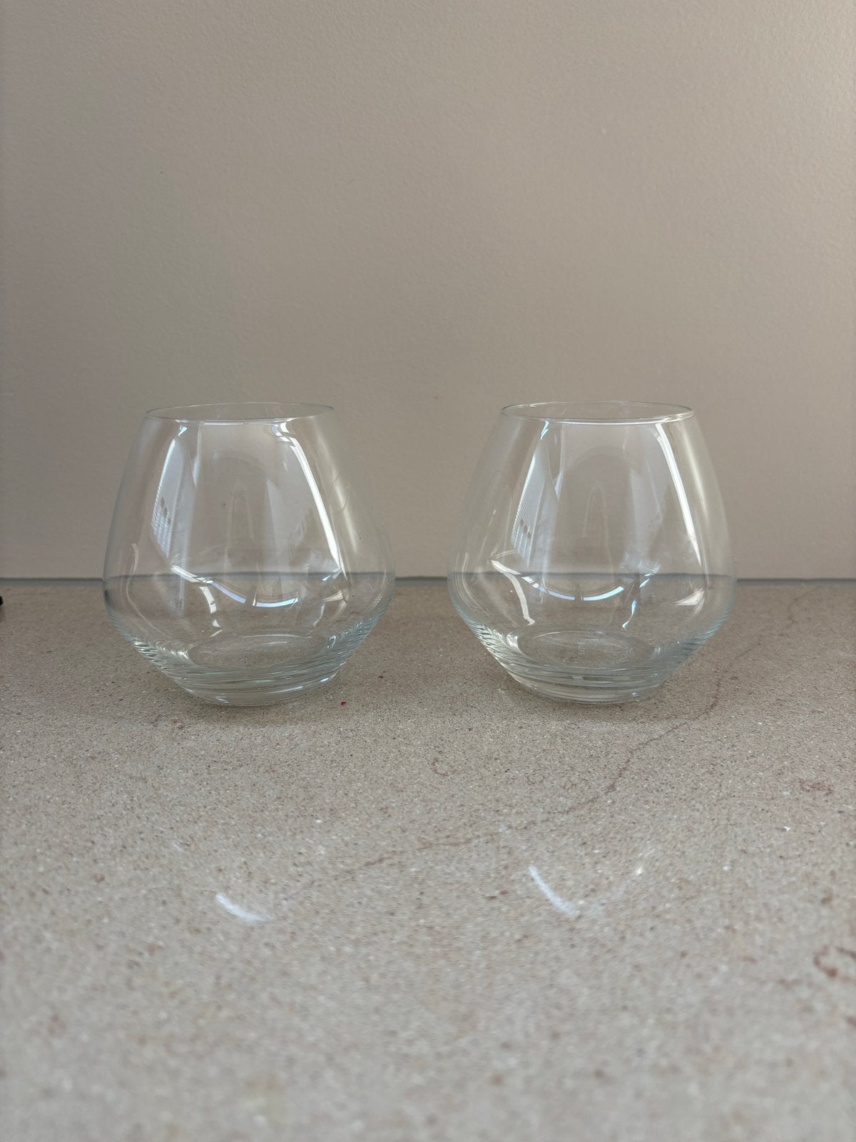 T-Line waterglazen, Ophalen of Verzenden, Zo goed als nieuw, Glas, Wit