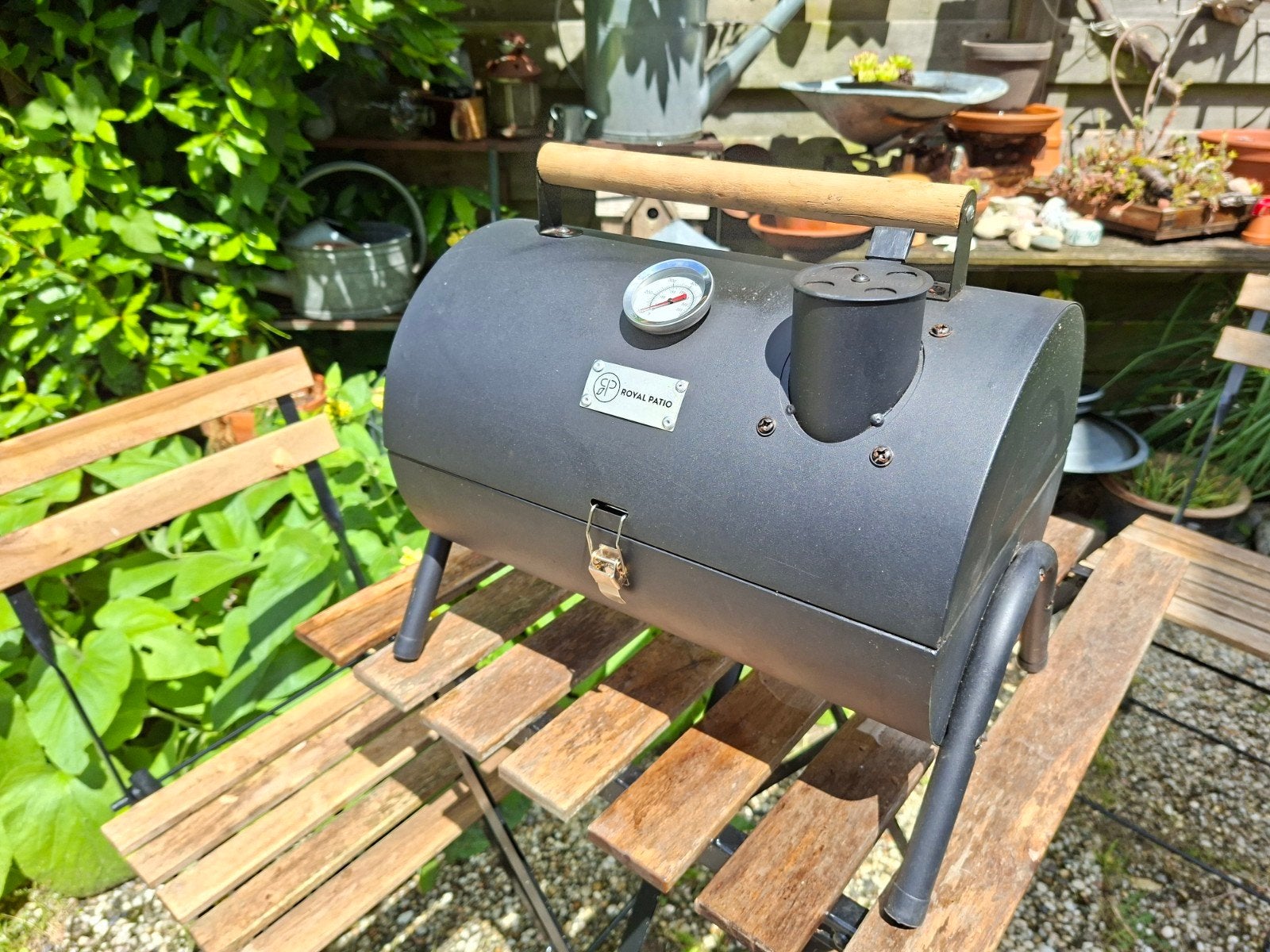BBQ en smoker met thermometer - Compact en draagbaar, Ophalen of Verzenden, Gebruikt, Royal Patio