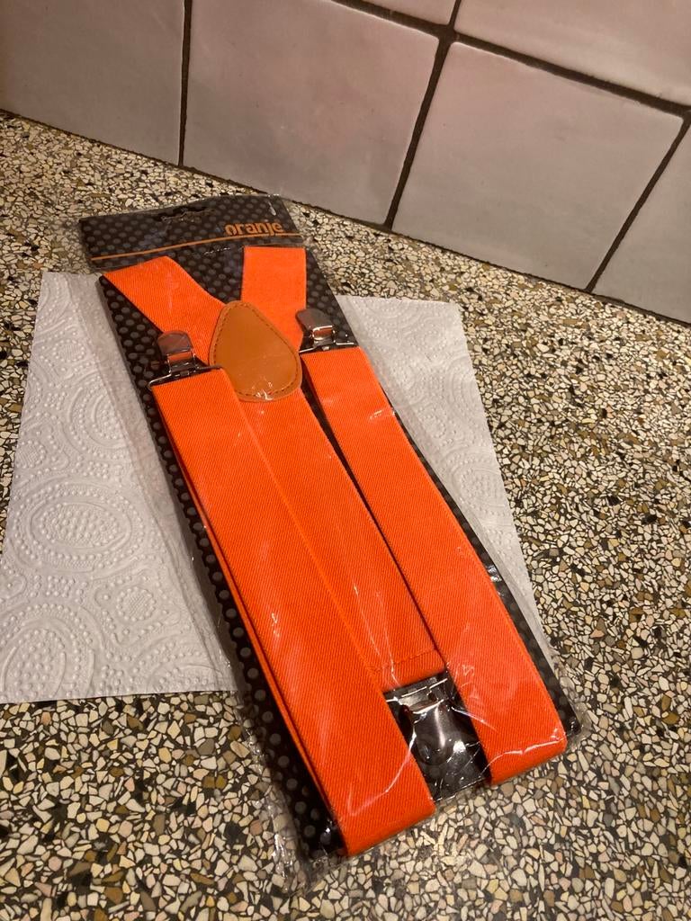 Oranje bretels, Ophalen of Verzenden, Zo goed als nieuw, Oranje of Koningsdag