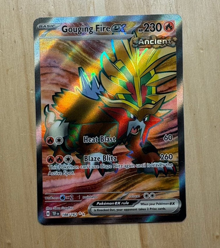 Gouging Fire ex - 188/162 - Temporal Forces - Pokémon, Ophalen of Verzenden, Zo goed als nieuw