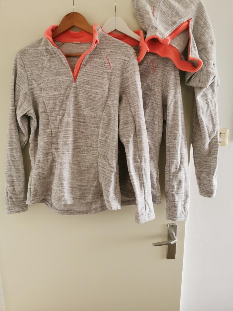 Fleecetrui trui Quechua Grijs Gemeleerd Large Warm Zacht Ski, Kleding | Dames, Ophalen of Verzenden, Zo goed als nieuw, Maat 42/44 (L)
