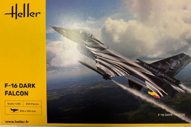 Coelianmodels, Heller 30411, F-16 Dark Falcon, 1/48, € 54,99, Overige merken, Nieuw, Ophalen of Verzenden, Groter dan 1:72