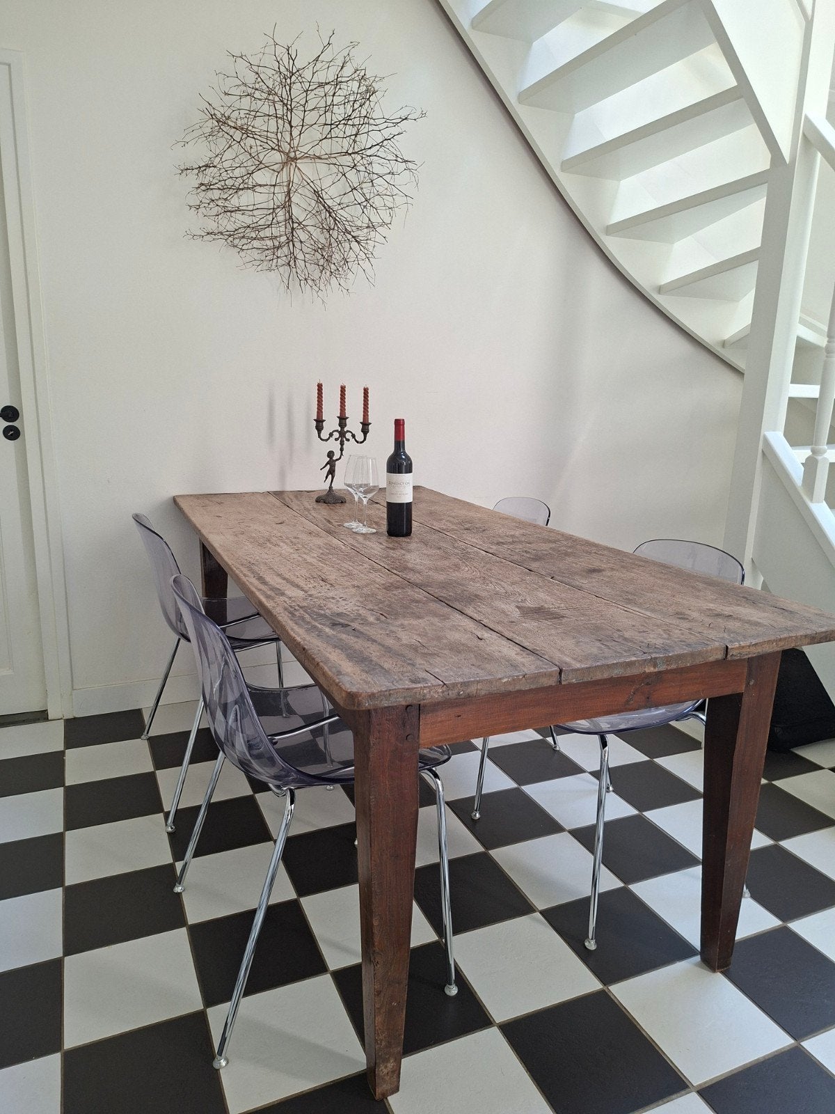 Antieke Franse boerentafel, Ophalen