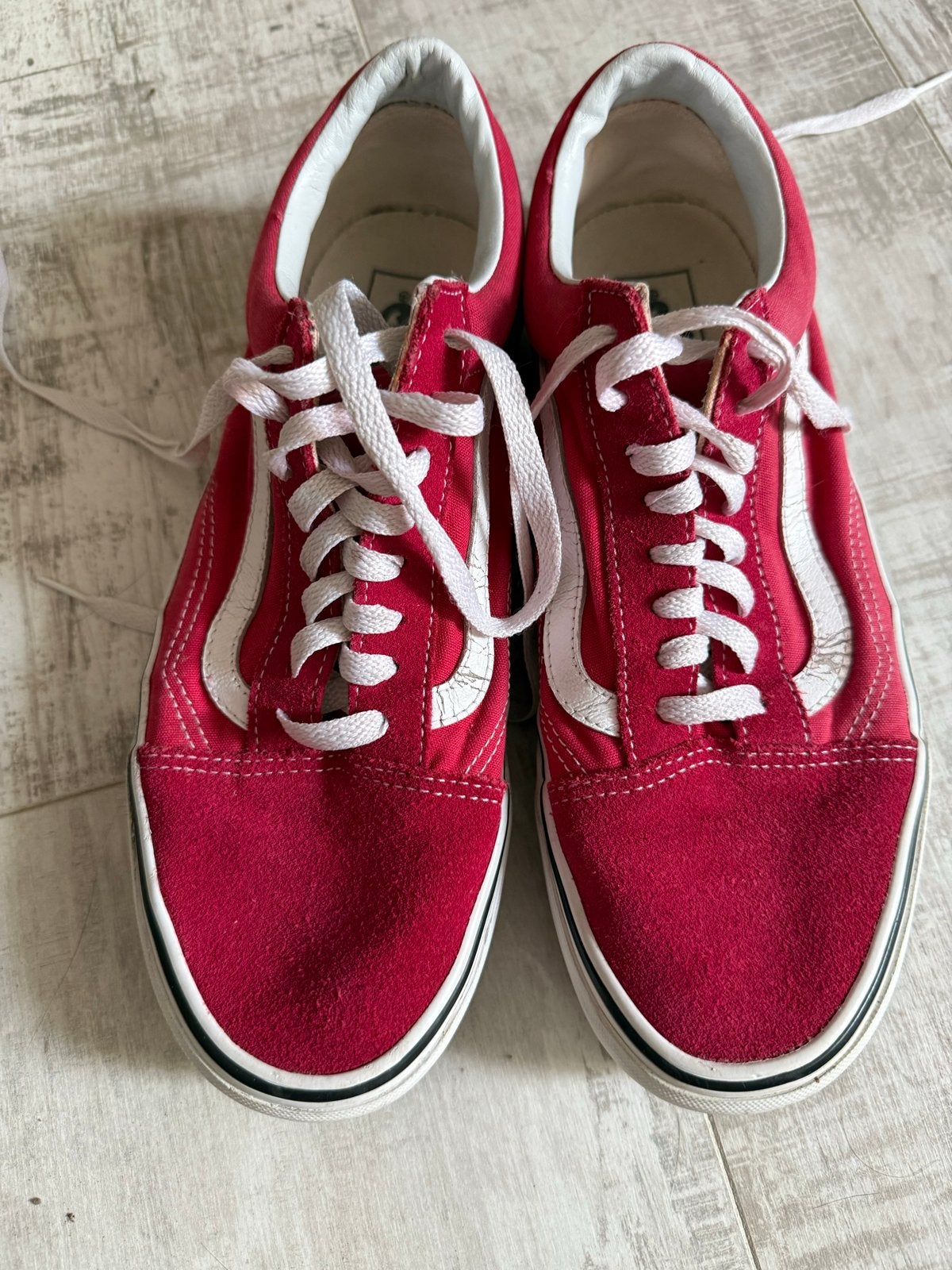 Vans Old Skool heren sneakers rood - Maat 42,5, Ophalen of Verzenden, Gedragen, Rood, Sneakers of Gympen