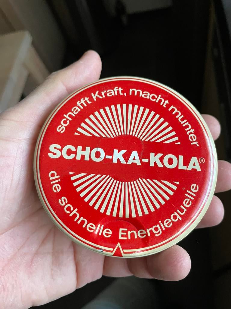 Scho-ka-kola blikje jaren 70-80, Ophalen of Verzenden, Zo goed als nieuw, Overige