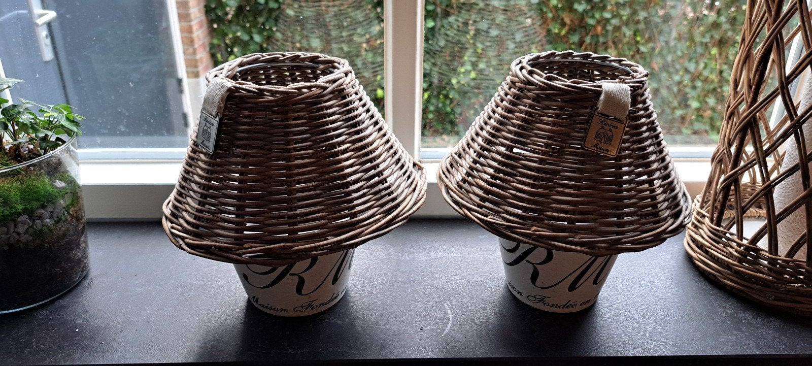 Set van 2 Riviera Maison windlichtjed, Natuurlijk materiaal, Riviera Maison, Ophalen of Verzenden, Zo goed als nieuw