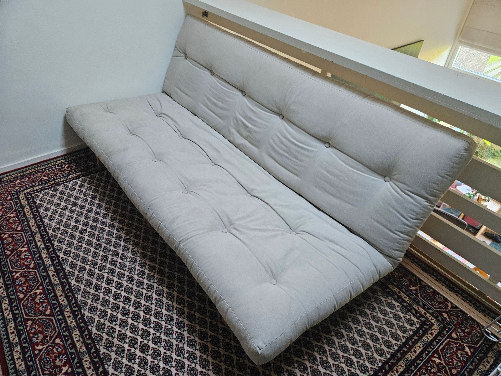 Futon slaapbank, Ophalen, Gebruikt, Beige, Tweepersoons