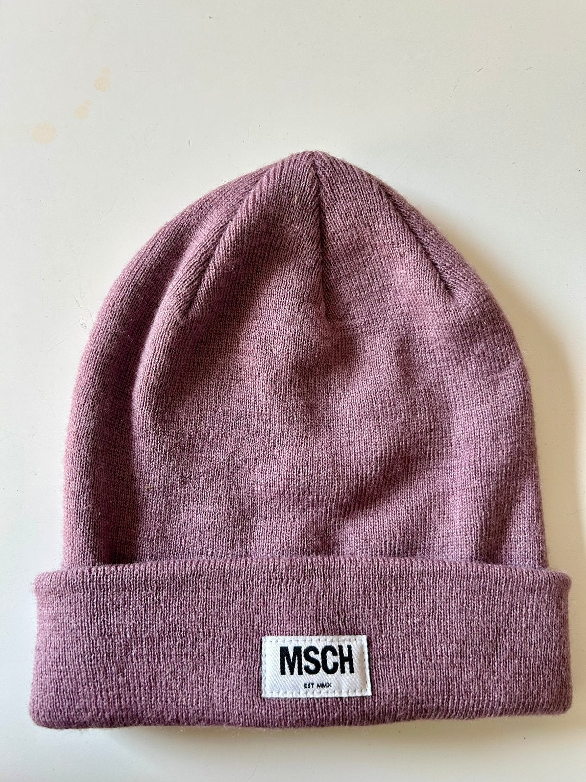 MSCH beanie roze/ paars, Ophalen of Verzenden, Zo goed als nieuw, Overige maten, Muts