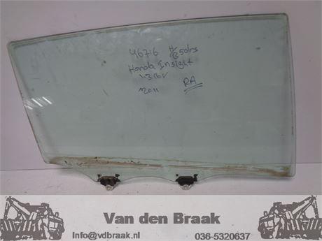 Honda Insight 2009-2014 Ruit portier rechts achter, Honda, Gebruikt, -, Herkomst onderdeel bekend
