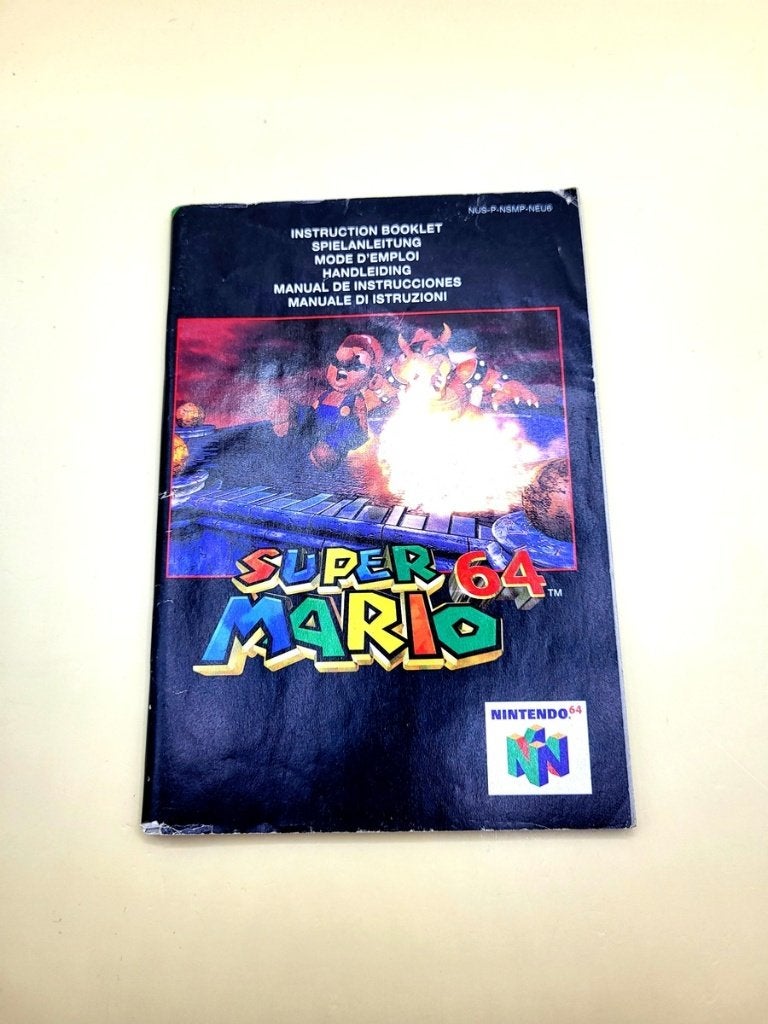 Super Mario 64 Handleiding - Nintendo 64 - N64, Spelcomputers en Games, Nintendo support, 1 speler, Eén computer, Ophalen of Verzenden