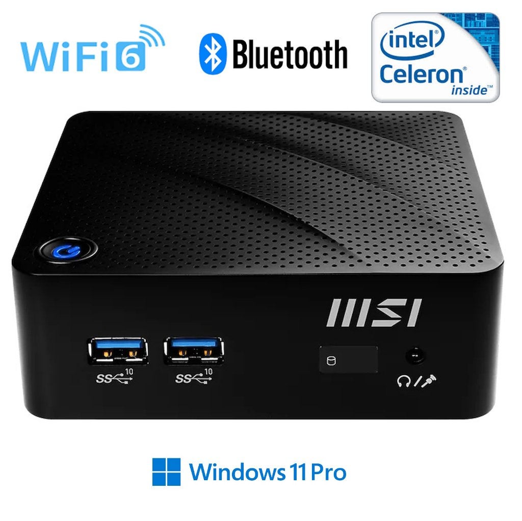 MSI Cubi N JSL Mini PC – Windows 11 Pro – Intel N4500, Intel N4500, MSI, 2 tot 3 Ghz, Ophalen of Verzenden
