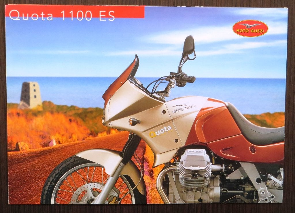 Folder Moto Guzzi Quota 1100 ES - 2000 - 6 blz (Ital/Engels), Motoren, Handleidingen en Instructieboekjes, Moto Guzzi, Verzenden