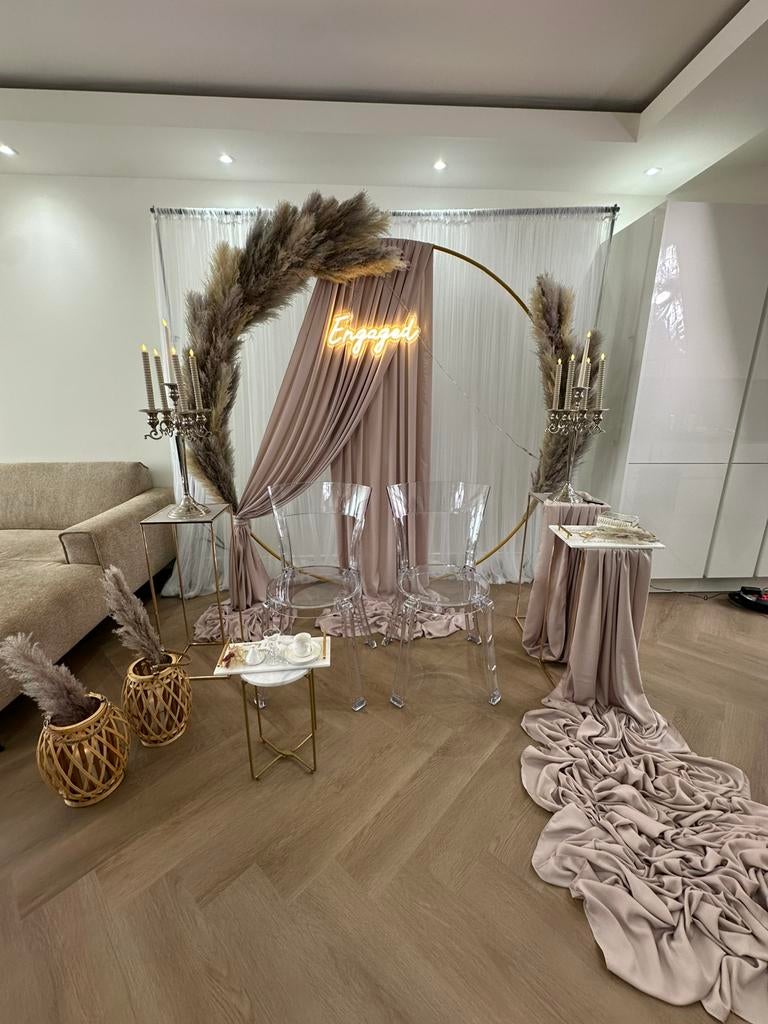 Backdrop Verhuur – Bruiloft, Verlofing & Events (Heel NL), Ophalen of Verzenden, Zo goed als nieuw, Geboorte of Huwelijk