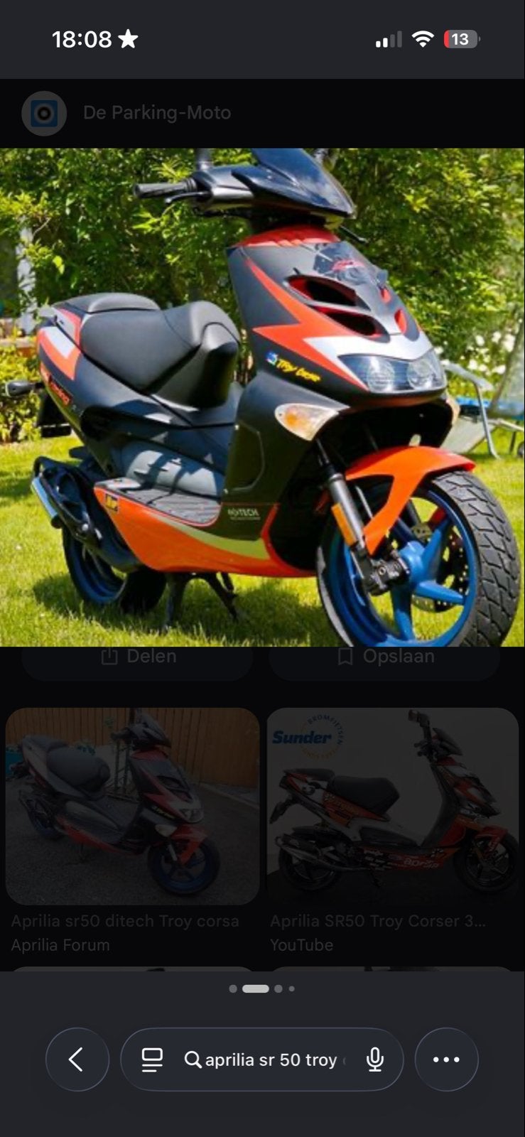 Gezocht: Stickers set Troycorser Aprilia SR50, Ophalen of Verzenden, Gebruikt