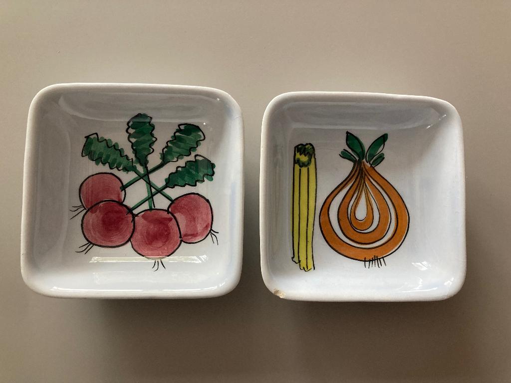 Vintage keramieken Schramberg SMF dip schaaltjes Jaren 50, Antiek en Kunst, Antiek | Keramiek en Aardewerk, Ophalen of Verzenden