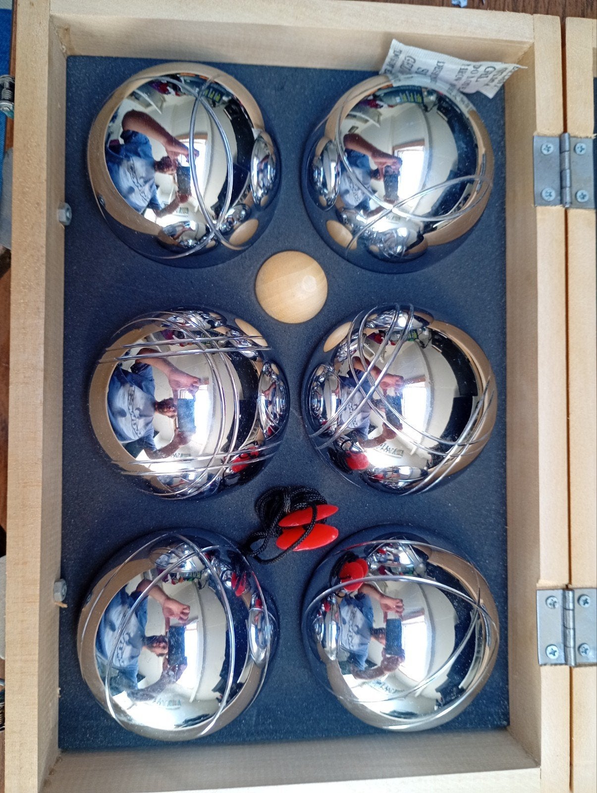 Vintage jeu de boules set (nooit gebruikt), Ophalen of Verzenden, Zo goed als nieuw