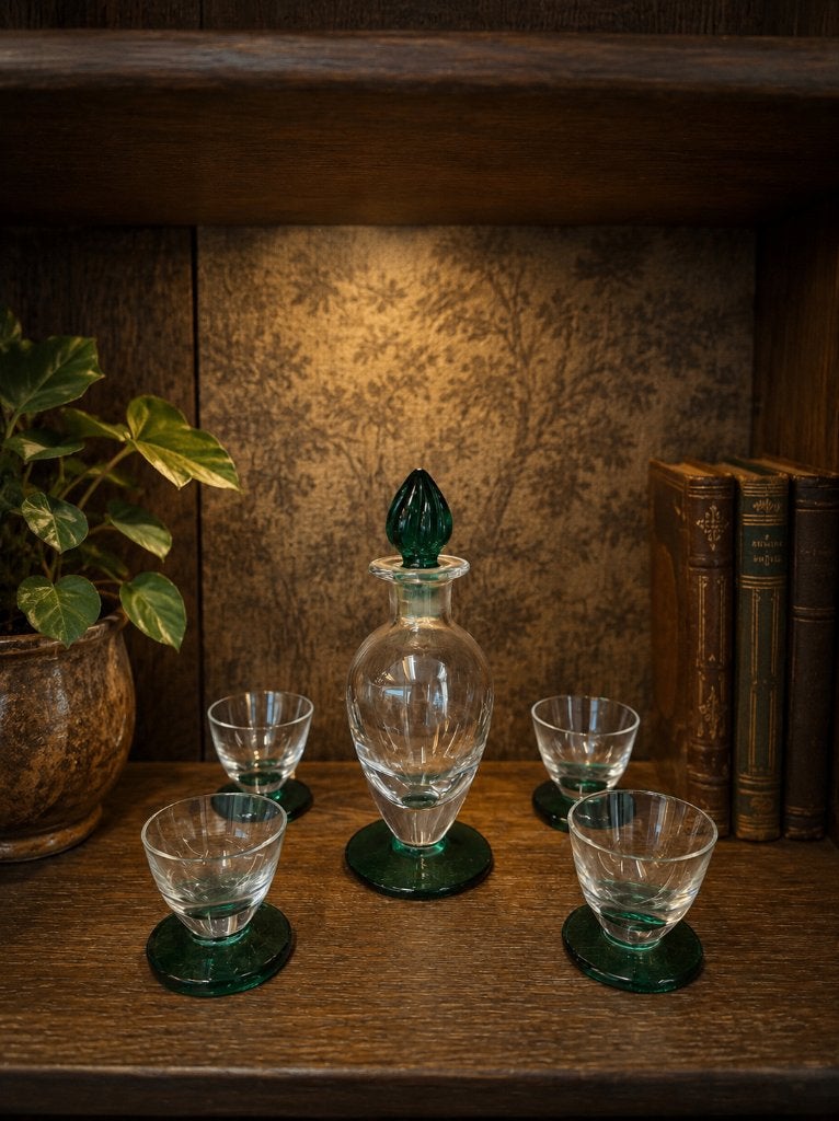 vintage tweekleurige likeurset, Ophalen of Verzenden
