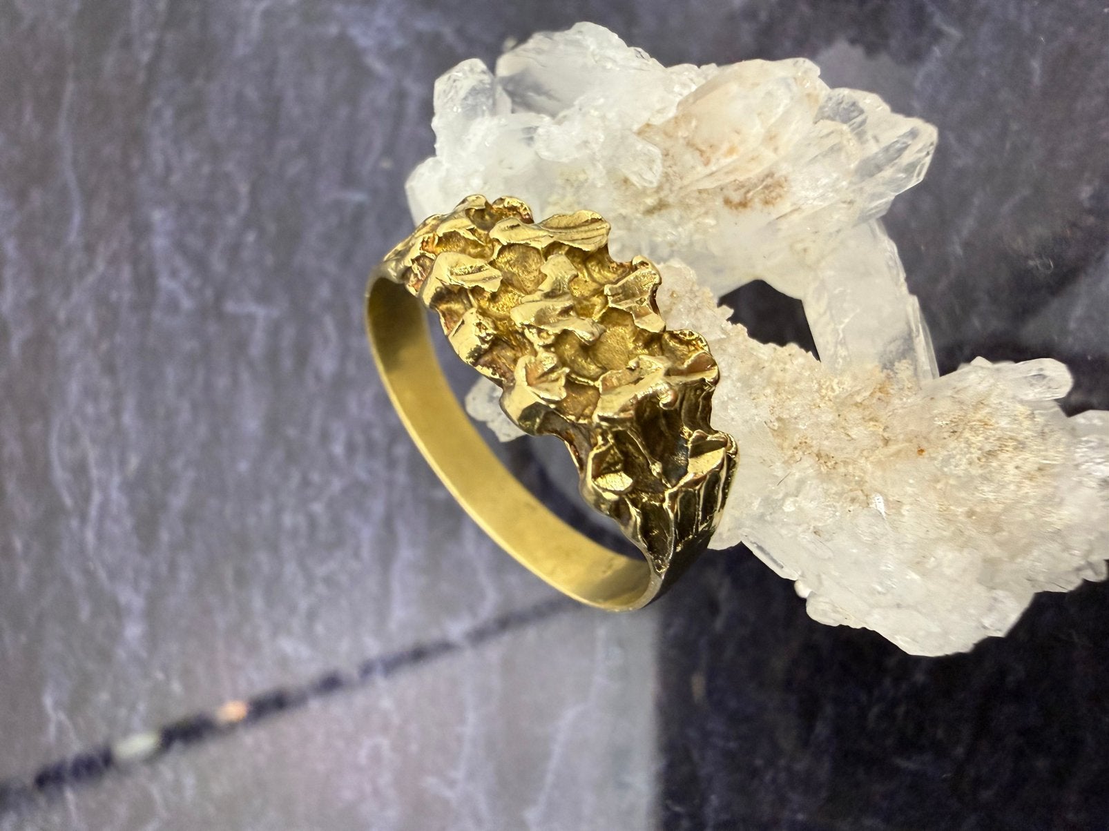 Prachtige 18 karaats gouden massieve piet Piet ring, Ophalen of Verzenden, Goud, Goud