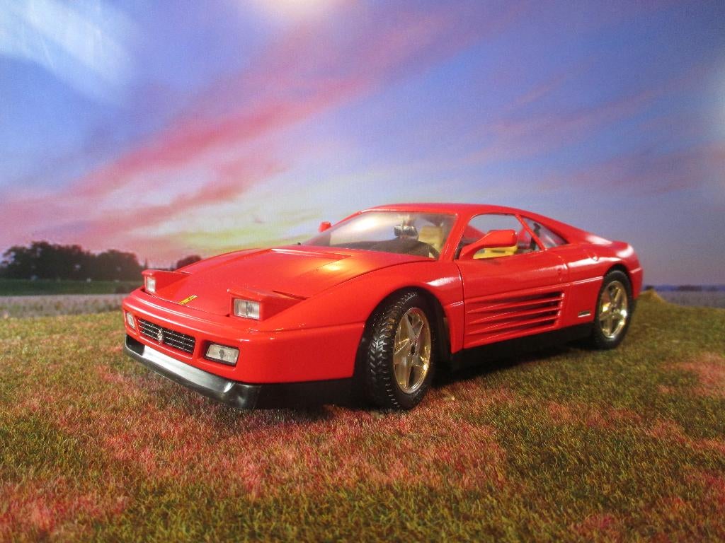 1/18 Ferrari 348 TB - Mira Rood, Hobby en Vrije tijd, Modelauto's | 1:18, Ophalen of Verzenden, Zo goed als nieuw, Bburago