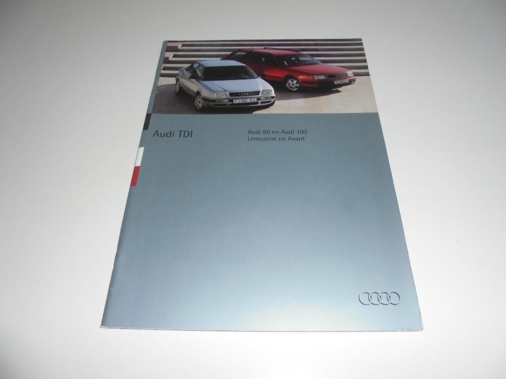 brochure Audi 80 en 100 TDI modellen 1994, Ophalen of Verzenden, Zo goed als nieuw, Audi